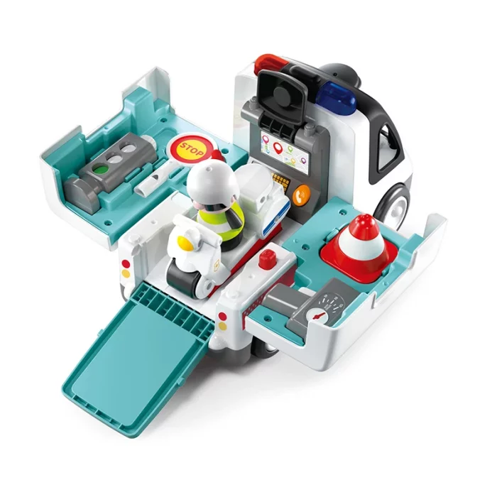 اسباب بازی ماشين پلیس با تجهيزات هولی تويز HUILE TOYS کد HE9985