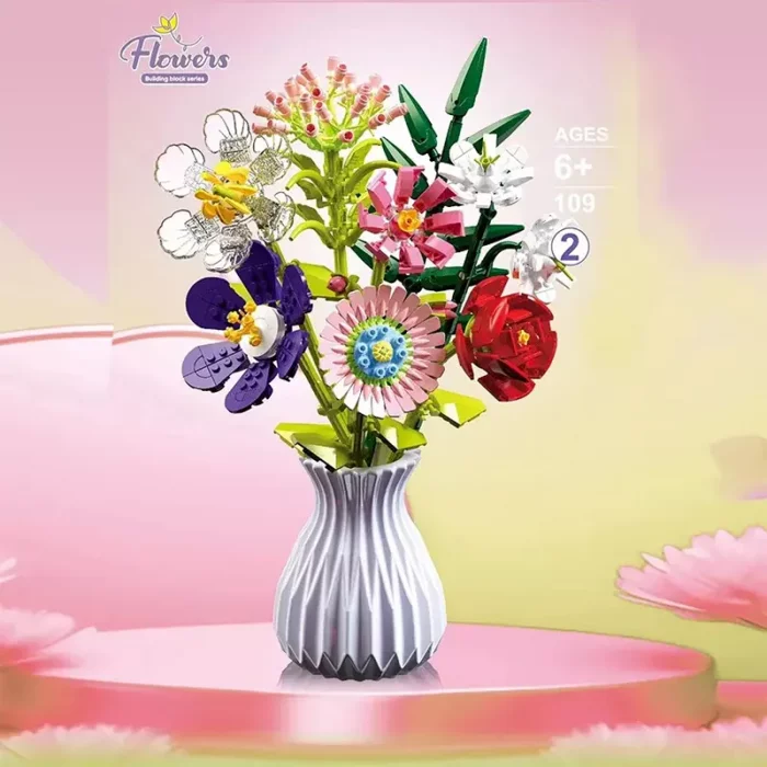 لگو گلدان گل 8 شاخه کد P/109/2