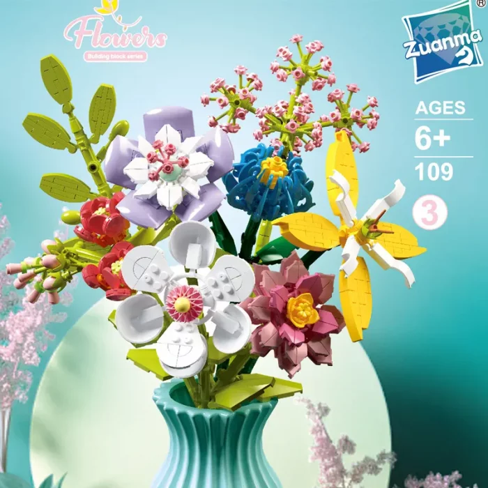 لگو گلدان گل 8 شاخه کد P/109/3