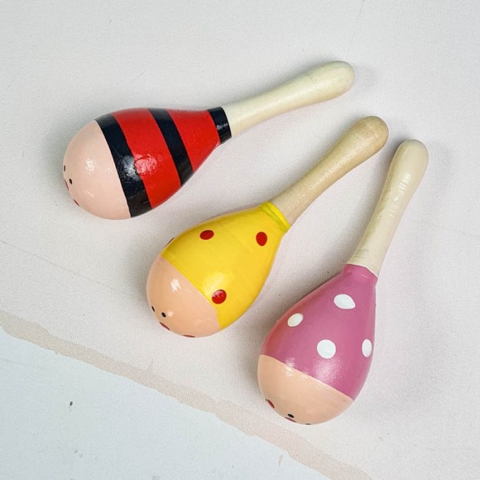 اسباب بازی جغجغه چوبی طرح حیوانات سایز کوچک کد 6827885