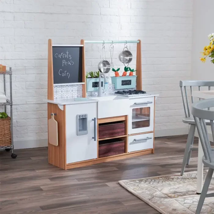 آشپزخانه کودک چوبی کیدکرفت مدل KidKraft Farmhouse Children's Kitchen کد 53444