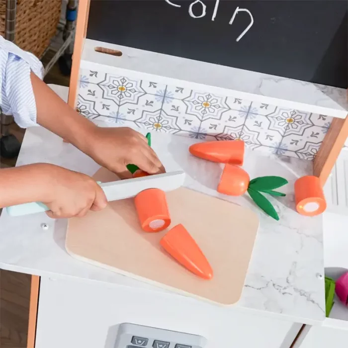 آشپزخانه کودک چوبی کیدکرفت مدل KidKraft Farmhouse Children's Kitchen کد 53444