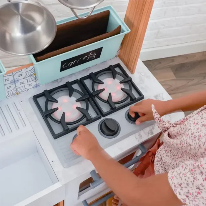 آشپزخانه کودک چوبی کیدکرفت مدل KidKraft Farmhouse Children's Kitchen کد 53444