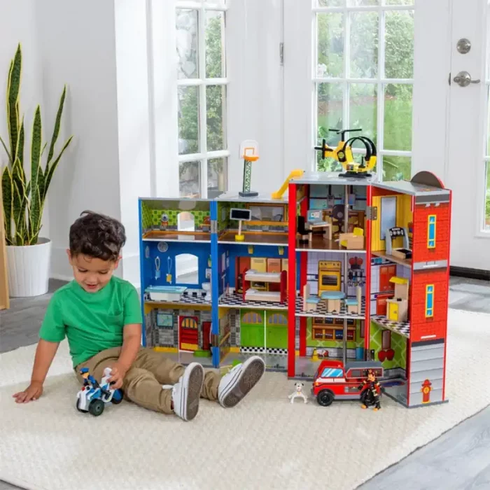 خانه امداد چوبی کیدکرفت مدل KidKraft Everyday Heroes Playset کد 63239