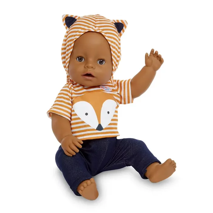 عروسک دخترانه جیشی BABY BORN با لوازم پسر با لباس روباه کد 916816