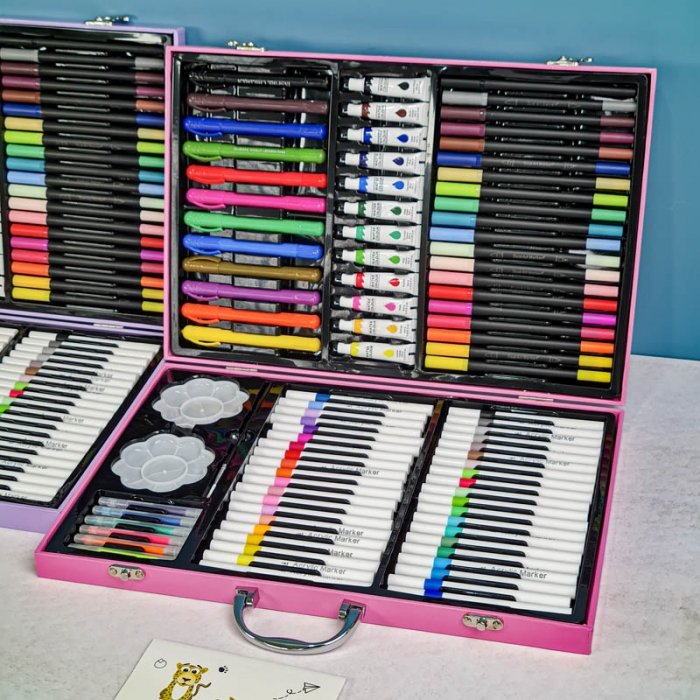 کیف ست نقاشی 113 تکه مدل کرومی کد 6942199
