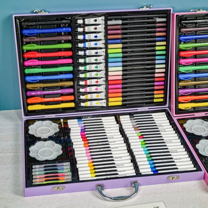 کیف ست نقاشی 113 تکه مدل کرومی کد 6942199