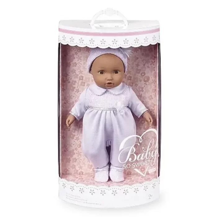 عروسک دخترانه نوزادی لباس یاسی BABY SO SWEET کد  5F64255