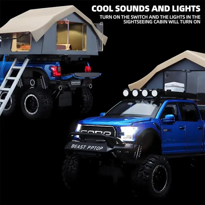 ماکت ماشین عقب کش مدل Ford raptop با کمپر کد CZ65A