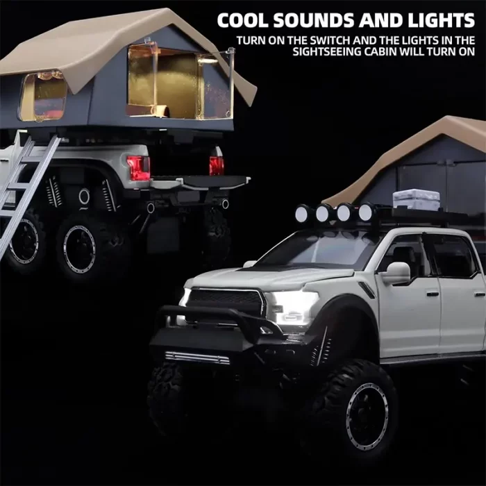 ماکت ماشین عقب کش مدل Ford raptop با کمپر کد CZ65A