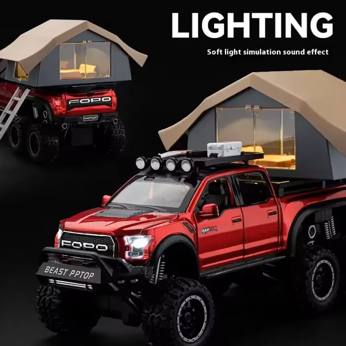 ماکت ماشین عقب کش مدل Ford raptop با کمپر کد CZ65A
