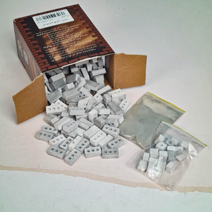 آجر فشاری فله ای 200 قطعه ای اشل طوسی ESHEL کد 091677