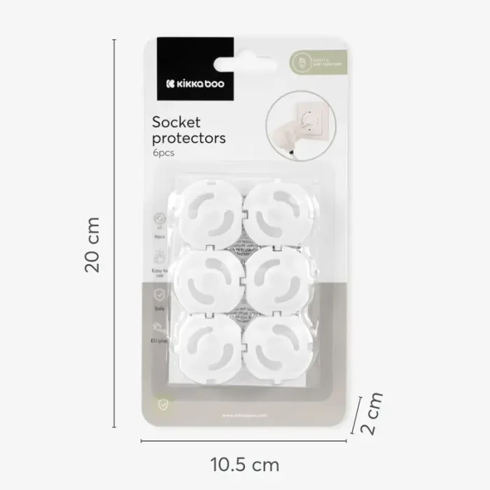 محافظ 6 عددی پریز برق کیکابو Kikkaboo Socket Protectors کد 201636