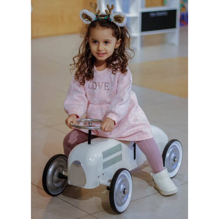 ماشین پایی فلزی کودک رنگ سفید کد P/ZY614585/SE