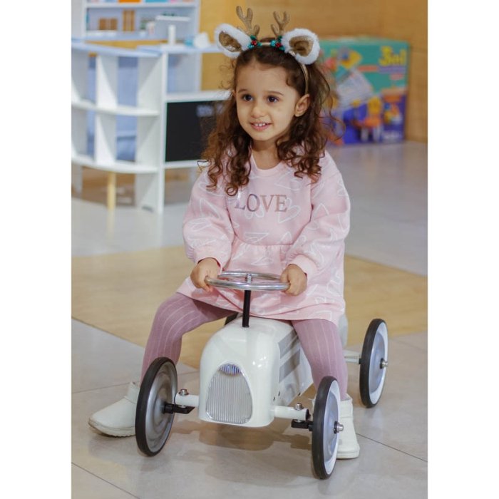 ماشین پایی فلزی کودک رنگ سفید کد P/ZY614585/SE