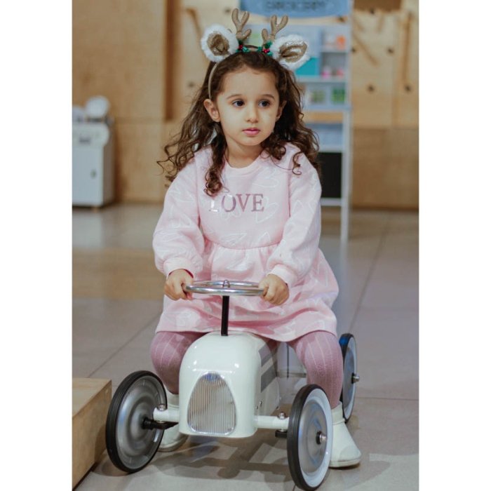 ماشین پایی فلزی کودک رنگ سفید کد P/ZY614585/SE