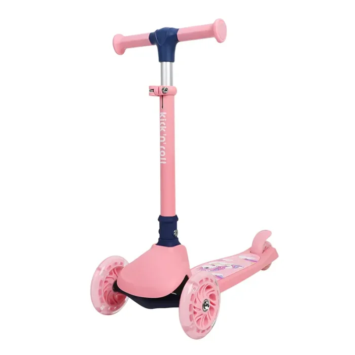 اسکوتر کودک تاشو کیک اند رول Kick and roll Scooter رنگ صورتی کد P/K4/SU