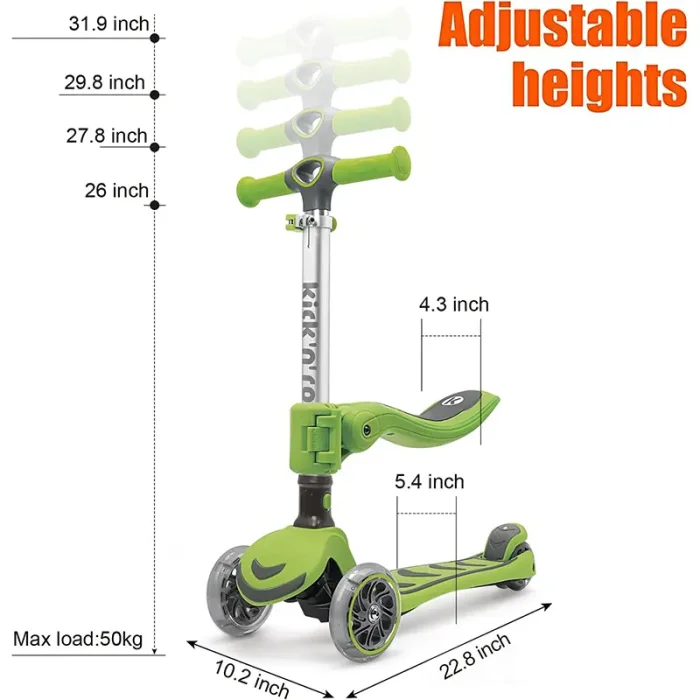اسکوتر کودک تاشو کیک اند رول Kick and roll Scooter رنگ مشکی طلایی کد P/S6/ME
