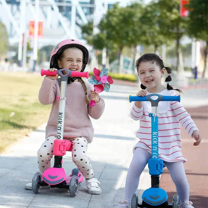 اسکوتر کودک تاشو کیک اند رول Kick and roll Scooter رنگ آبی کد P/S6 2in1/AB