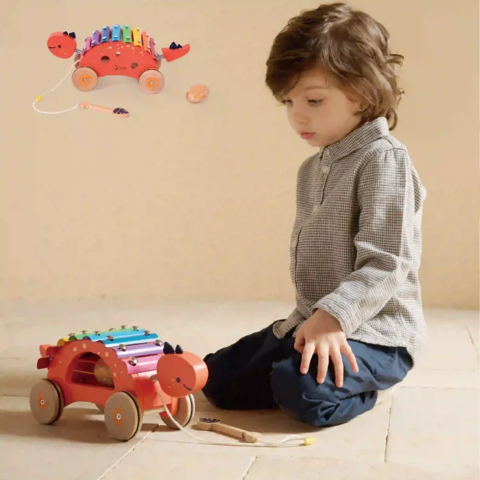 بلز اسباب بازی چند کاره هانگر Huanger مدل راکر اسب زرد کد HE8024