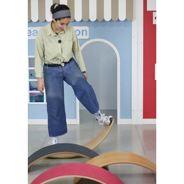 برد تعادلی کودک چوبی بزرگ بدون زیره curvy مدل 5554