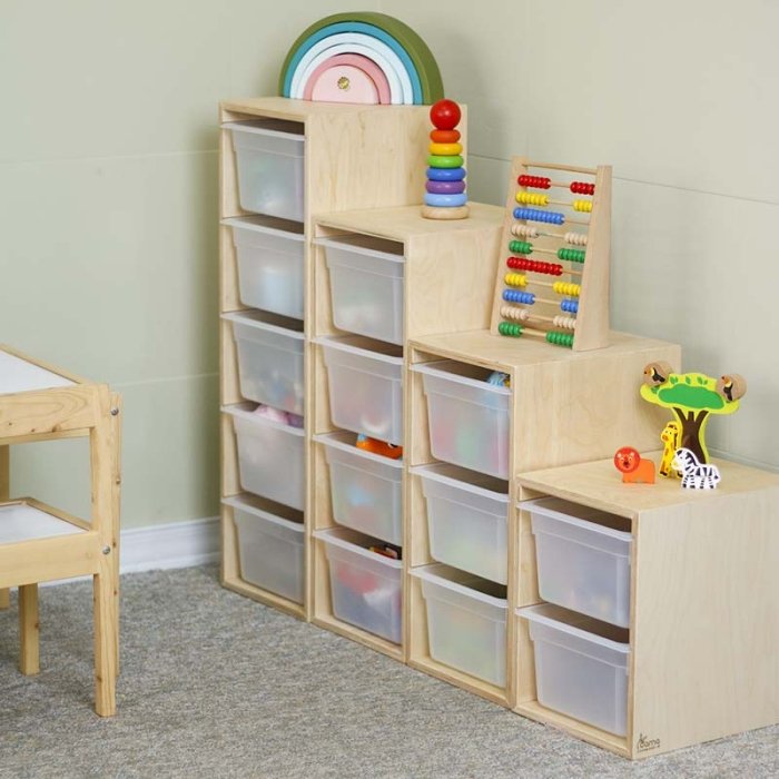 قفسه اسباب بازی و نظم دهنده کودکان باکس شفاف تکی کد 6121548