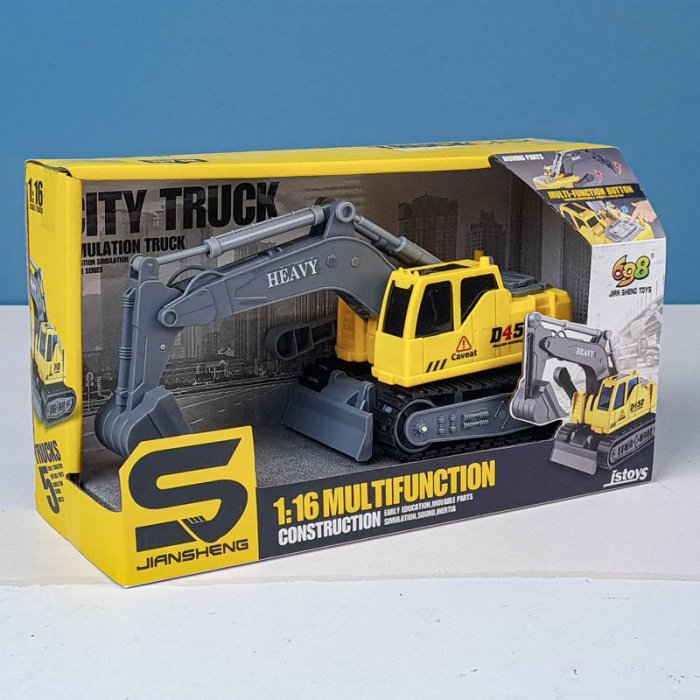 اسباب بازی ماشین  راهسازی موزیکال مدل بیل مکانیکی  کد  JS112