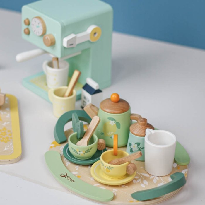 ست چای خوری چوبی کلاسیک ورلد Vintage Afternoon Tea Set classic world کد 50576