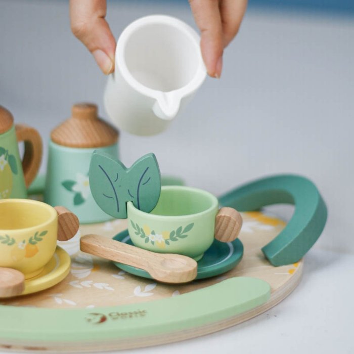 ست چای خوری چوبی کلاسیک ورلد Vintage Afternoon Tea Set classic world کد 50576