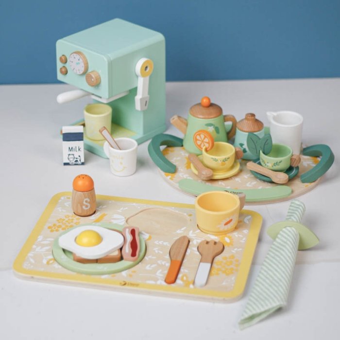 ست چای خوری چوبی کلاسیک ورلد Vintage Afternoon Tea Set classic world کد 50576