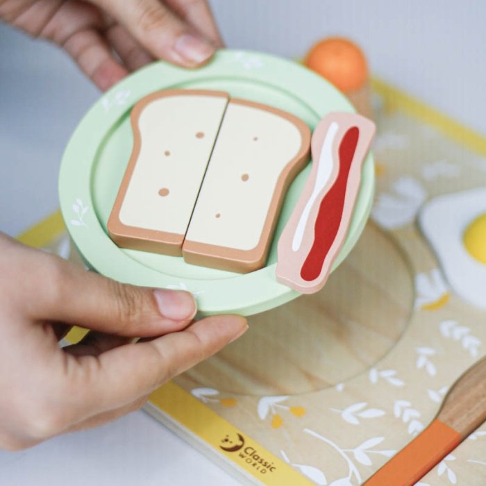 ست صبحانه خوری چوبی کلاسیک ورلد Vintage Breakfast Tray classic world کد 50575