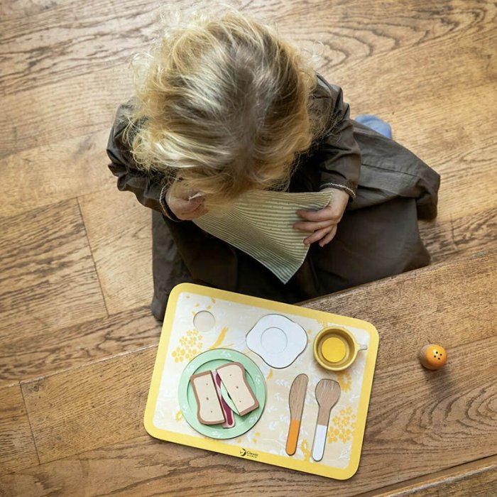 ست صبحانه خوری چوبی کلاسیک ورلد Vintage Breakfast Tray classic world کد 50575