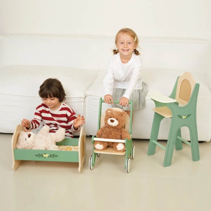 صندلی غذا  عروسک چوبی کلاسیک ورلد Classic World Vintage High Chair کد 50631