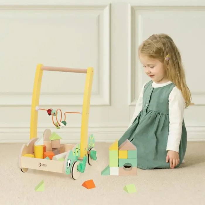 واکر کودک و بلوک چوبی 28 تکه کلاسیک ورلد Baby Walker With Blocks Classic World کد 10536