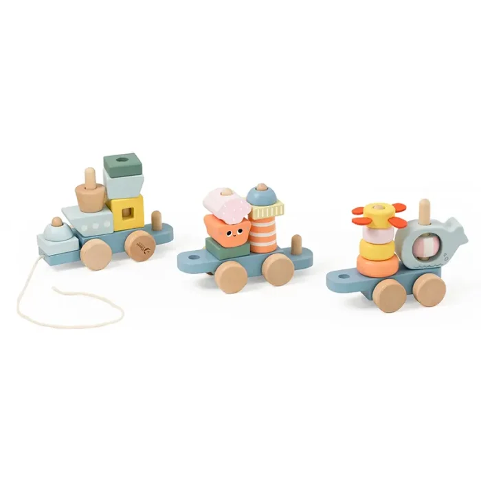 قطار مونته سوری چوبی 28 تکه کلاسیک ورلد Pull Ocean Classic World کد 10520