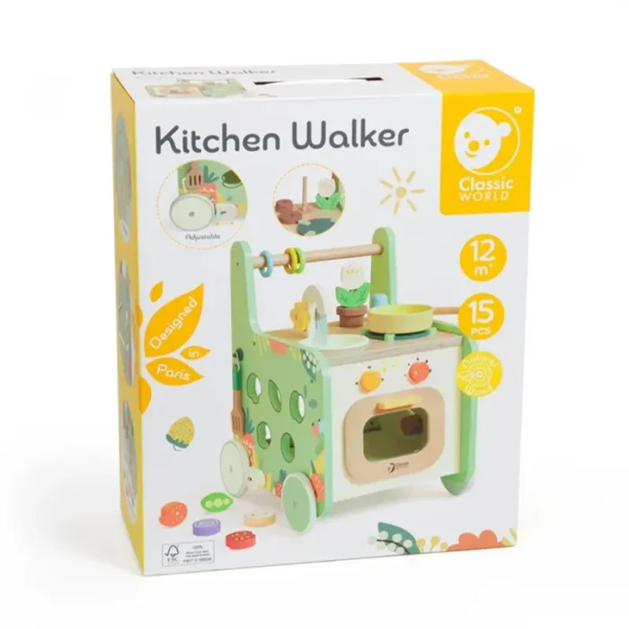 واکر آشپزخانه چوبی کودک کلاسیک ورلد Classic World Kitchen Walker کد 10521