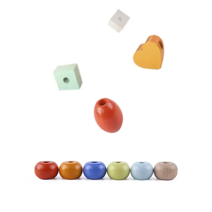 اسباب بازی چوبی نخ و مهره کلاسیک ورلد classic world Lacing Beads کد 53818