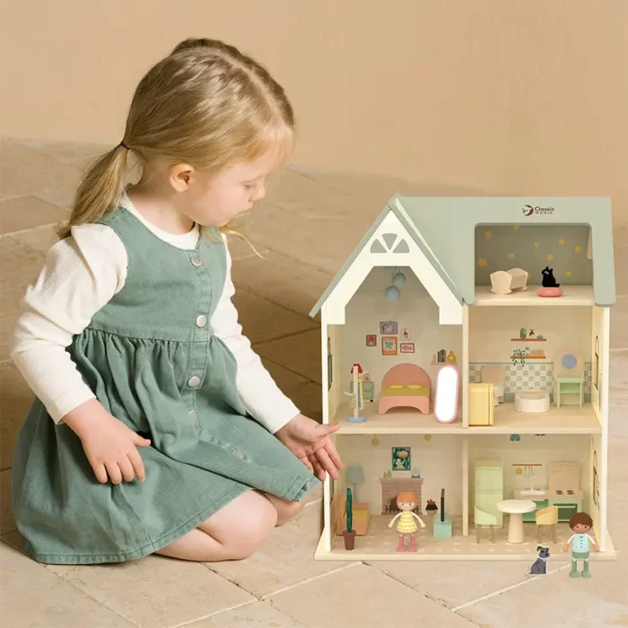 خانه عروسک چوبی کلاسیک ورلد Cozy Cottage Classic World کد  50638