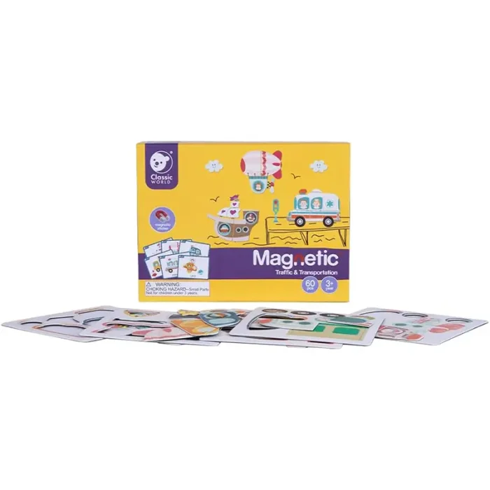 پازل مگنتی کلاسیک ورلد مدل حمل و نقل Classic World Magnetic Traffic&Transportation کد 20026