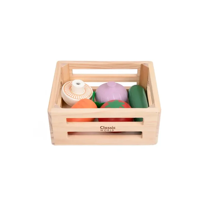 سبد سبزیجات چوبی کلاسیک ورلد Vegetable Basket Classic World کد 50642