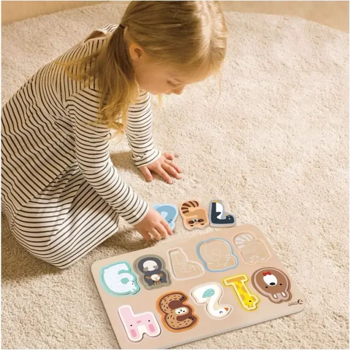 پازل چوبی اعداد کلاسیک ورد Classic World Number Puzzle کد 40064
