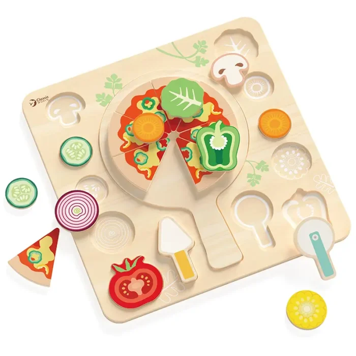 پازل چوبی جاگذاری پیتزا Classic World Pizza Puzzle کد 40066