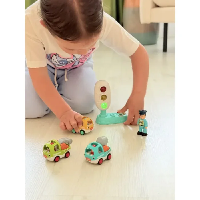 اسباب بازی آموزشی چراغ راهنمایی و ماشین ساخت و ساز کد 85533H