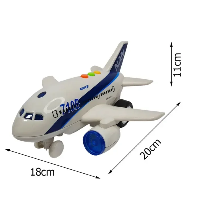 هواپیما اسباب بازی موزیکال رنگ آبی کد WY710B