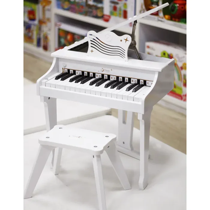پیانو سفید چوبی کلاسیک ورلد Classic World Grand Piano White مدل 54273