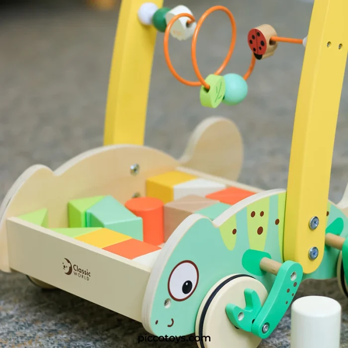 واکر کودک و بلوک چوبی 28 تکه کلاسیک ورلد Baby Walker With Blocks Classic World کد 10536