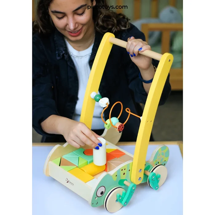 واکر کودک و بلوک چوبی 28 تکه کلاسیک ورلد Baby Walker With Blocks Classic World کد 10536