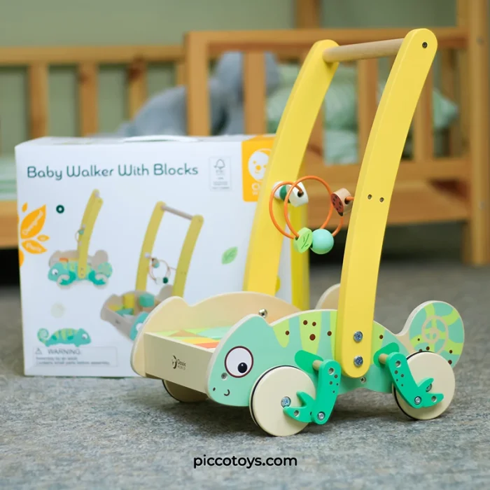 واکر کودک و بلوک چوبی 28 تکه کلاسیک ورلد Baby Walker With Blocks Classic World کد 10536