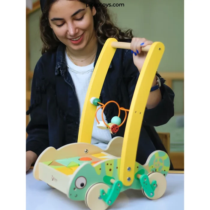 واکر کودک و بلوک چوبی 28 تکه کلاسیک ورلد Baby Walker With Blocks Classic World کد 10536