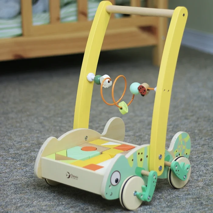 واکر کودک و بلوک چوبی 28 تکه کلاسیک ورلد Baby Walker With Blocks Classic World کد 10536